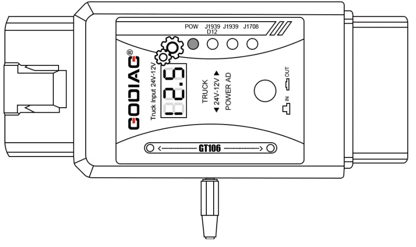 GODIAG GT106 Heavy Duty Truck 24V to 12V Converter - Fig 7