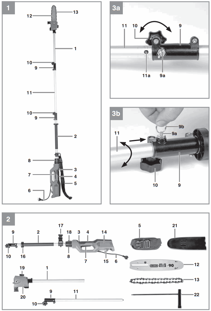 Einhell GC HC 90 Electric Telescopic Pruner