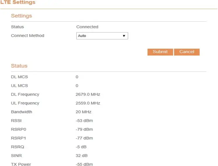 ATEL WB550 - Configuration of NR 1