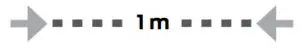 1m Distance Icon