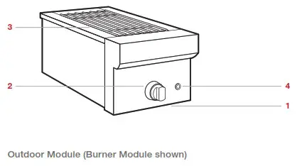 WOLF OG30 Outdoor Gas Grill-burner