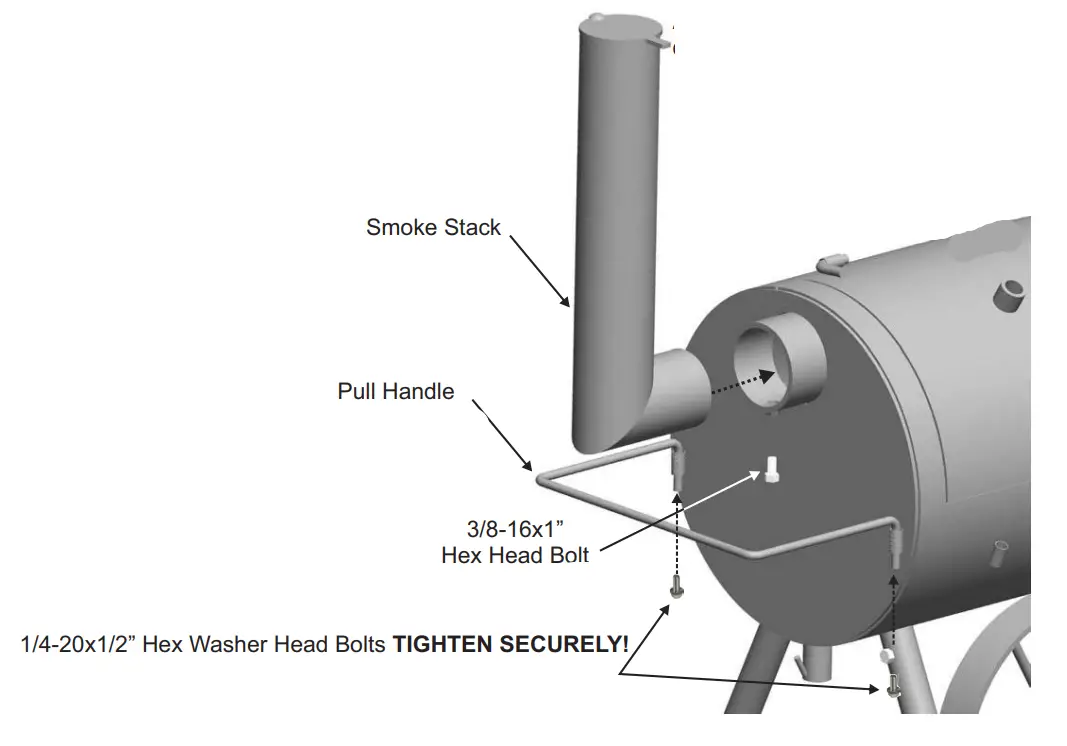 OKLAHOMA JOE S 21202124 Longhorn Reverse Flow Offset Smoker- smoke chamber lid 2