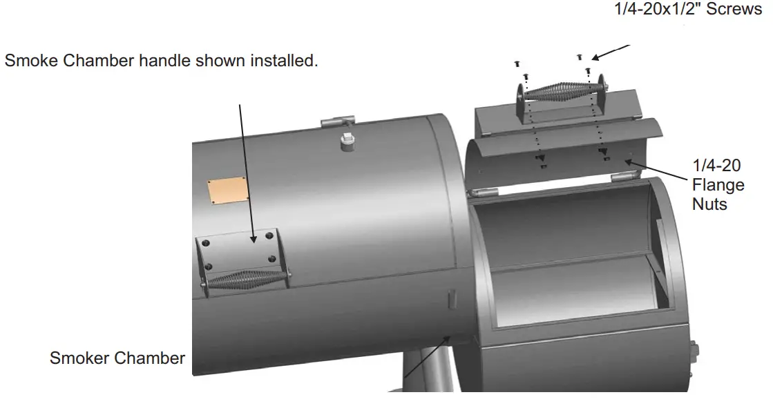 OKLAHOMA JOE S 21202124 Longhorn Reverse Flow Offset Smoker- smoke chamber lid