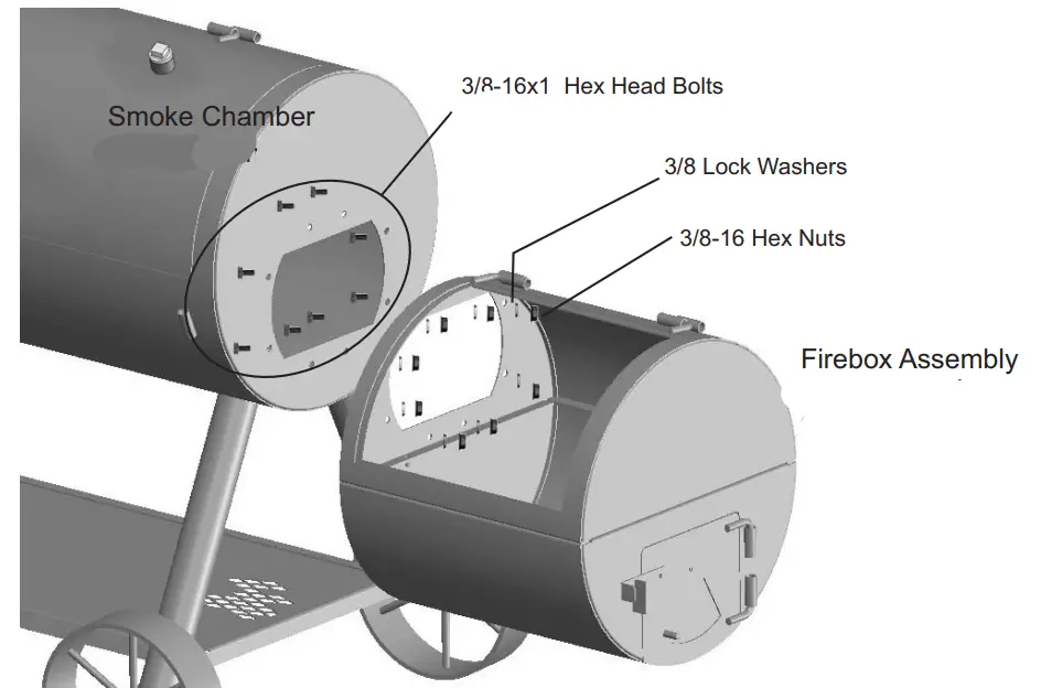 OKLAHOMA JOE S 21202124 Longhorn Reverse Flow Offset Smoker- smoke chamber