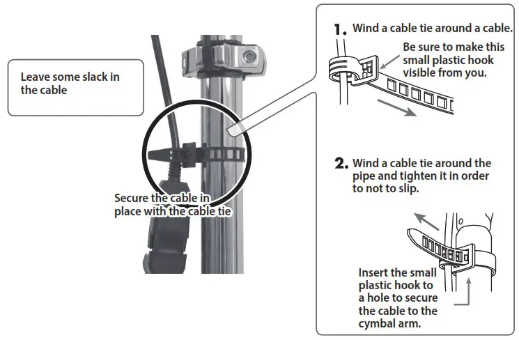 Roland VH-14D V-Drums 14- Use a cable