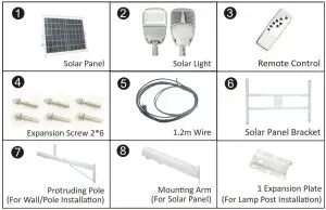 V-TAC LED Solar Streetlight VT-ST303 - PARTS INCLUDED