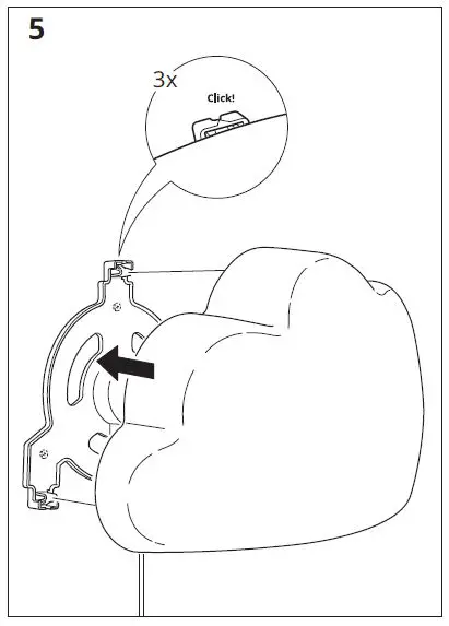 IKEA 404.408.32 UPPLYST Cloud White LED Wall Lamp fig6