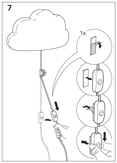 IKEA 404.408.32 UPPLYST Cloud White LED Wall Lamp fig8