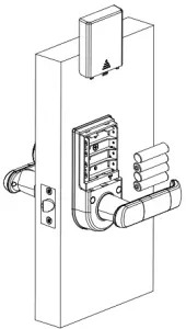 ZKTeco ML200 ML300 Series Smart Lock -Alkaline AA batteries