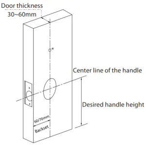 ZKTeco ML200 ML300 Series Smart Lock - Drilling Holes on the Door