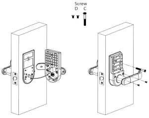ZKTeco ML200 ML300 Series Smart Lock - Installing with Stud