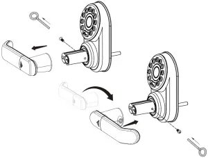 ZKTeco ML200 ML300 Series Smart Lock - hange the handle direction