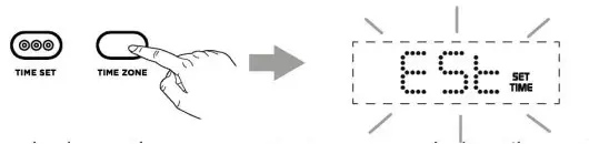 Sdi Technologies HW22A Preset Bedside Clock with Single Day Alarm - Time Zone Button