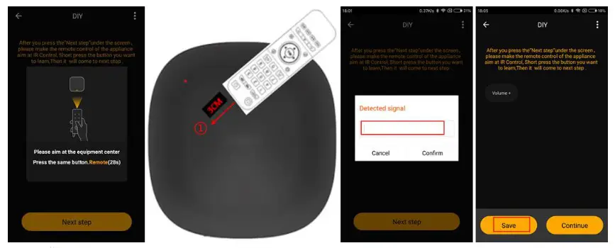HANK HKWL IR02W IR Transceiver- button in IR remote controller