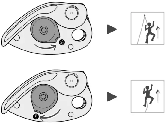 Choosing the belay mode