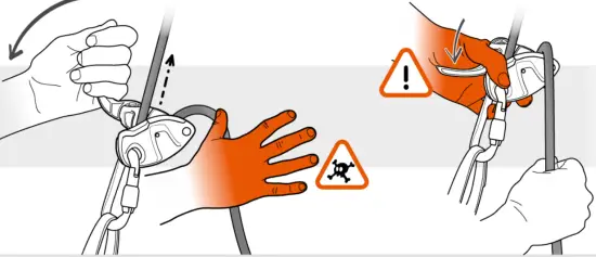 Lowering a climber on a top rope