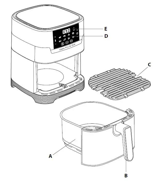 Tefal EY505D27 Easy Fry and grill Digital Fig1