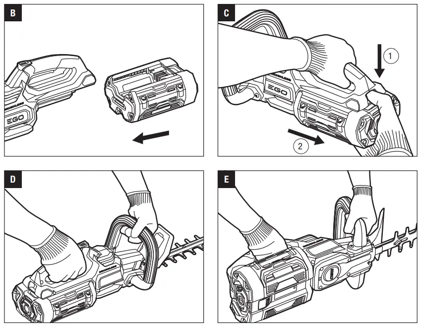 EGO HT2410E 56 Volt Lithium Ion Cordless Hedge Trimmer- fig2