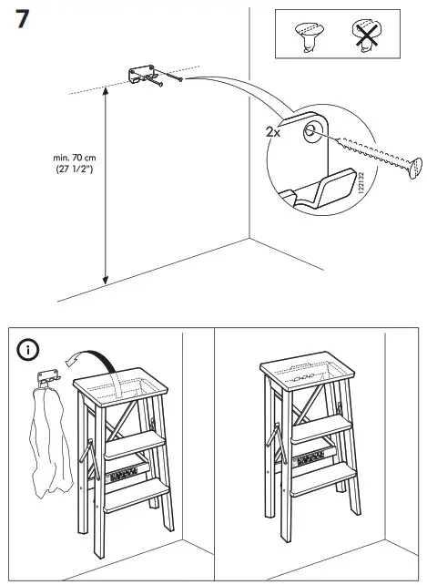 IKEA 701.904.12 Comfortable Stair Ladder 3 Step Book- 7