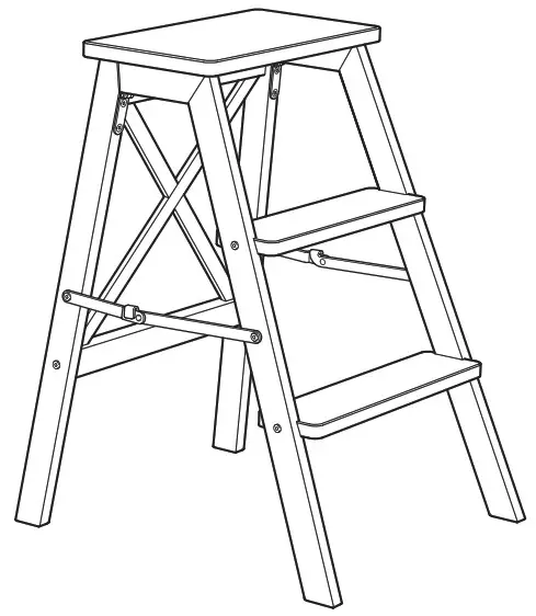 IKEA 701.904.12 Comfortable Stair Ladder 3 Step Book