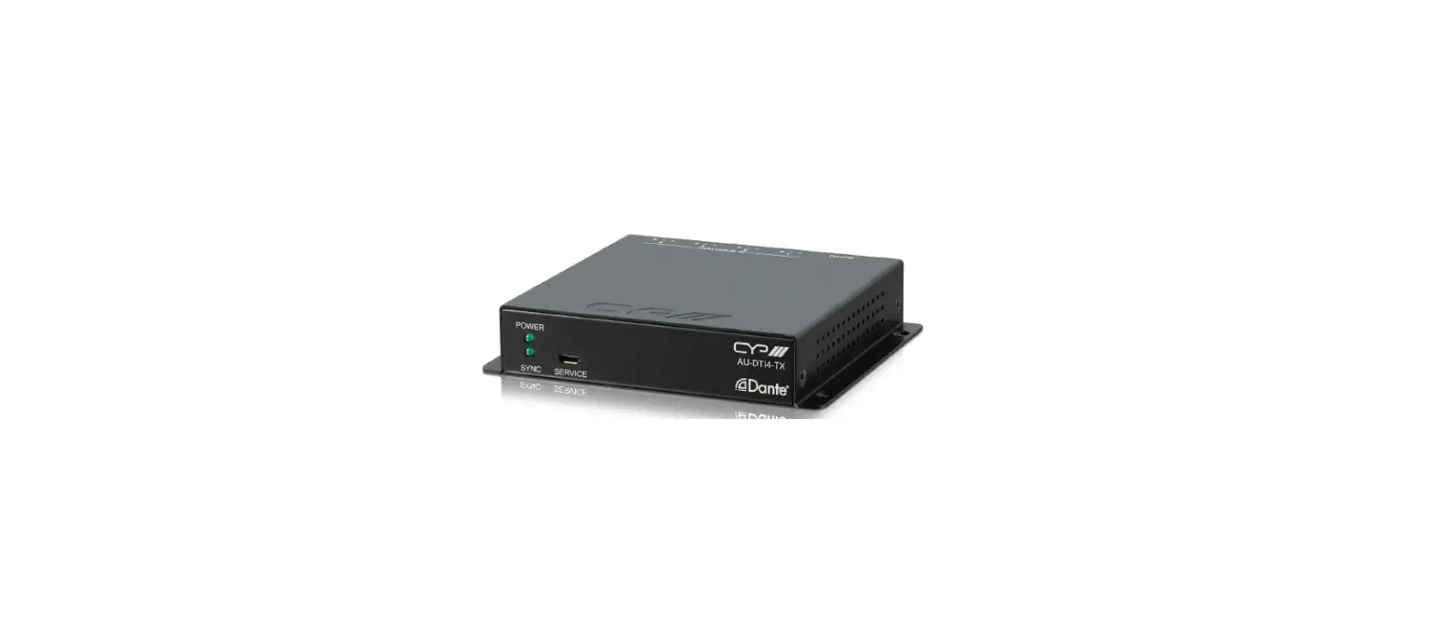 Cyp Au-dti4-tx Dante Transmitter With 4 Channels Of Balanced Mono Inputs User Manual