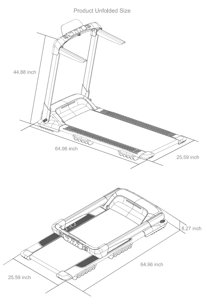 OVICX Q2S Plus Foldable Treadmill - fig