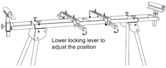 ZIPPER ZI-KSS1650 Universal Mitre Saw Stand - Attachment arms