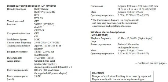 SONY-MDR-DS6500-Digital Wireless 3D-Surround-Headphones-fig-1
