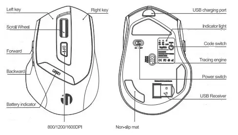 inphic-DR01-Wireless-BT-Mouse-Instruction-Manual-1