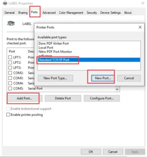 FIG 10 How to use the LAN port of printer