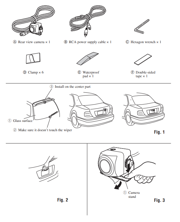 Pioneer ND BC8 Universal Rear View Camera - parts 1