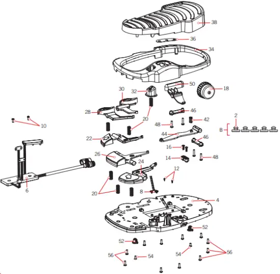 Foot Pedal Parts Diagram