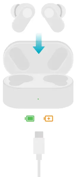 ONEPLUS E505A Nord Buds True Wireless Stereo Earbuds - Charging 1