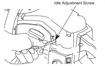 Salem Master Pro 2 Cycle Chain . Idle adjustment screw