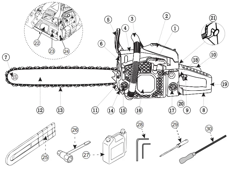 Salem Master Pro 2 Cycle Chain 3