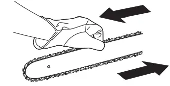Salem Master Pro 2 Cycle Chain from below the guide b