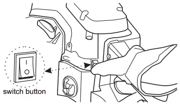 Salem Master Pro 2 Cycle Chain under clutch Open the switch button