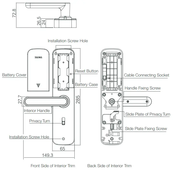 BAUMA BM610 Digital Door Lock - 2