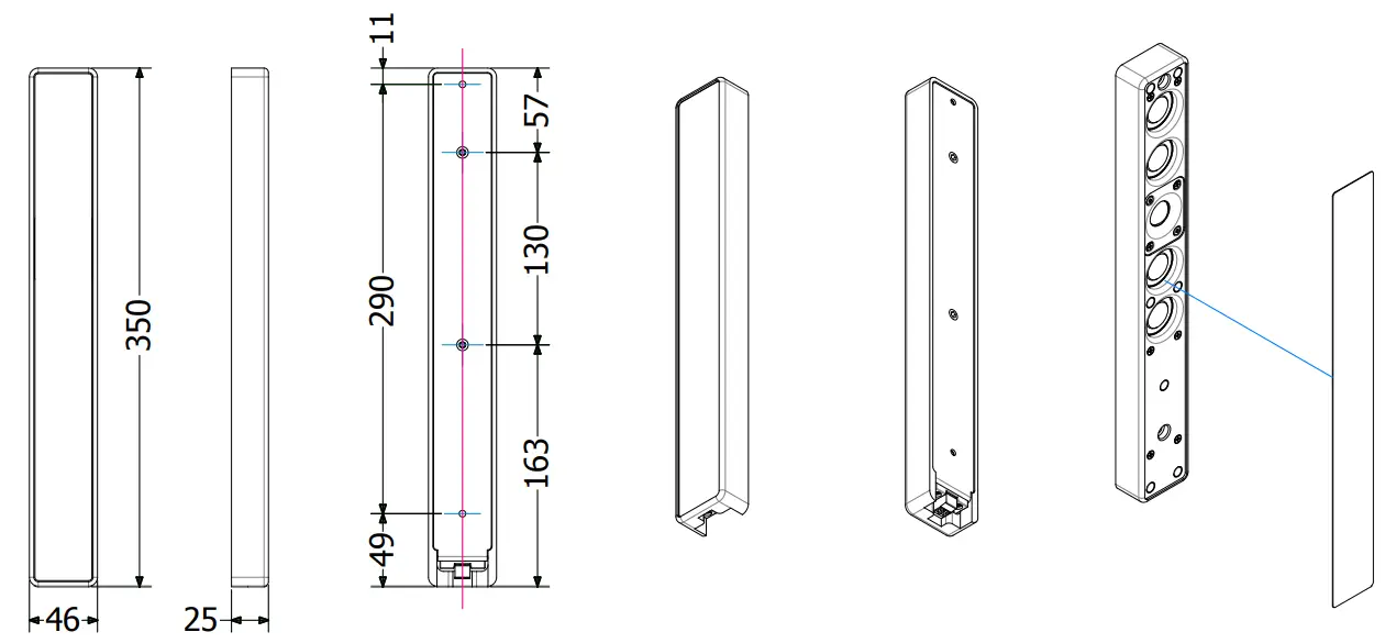 outline Ai41 Column Loudspeaker-fig6