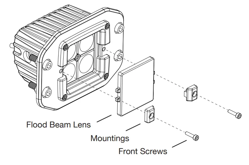 TYPE S LM58285 TERRA PRO 2 Inch Flush Mount Flood Spot Light - Beam Lens