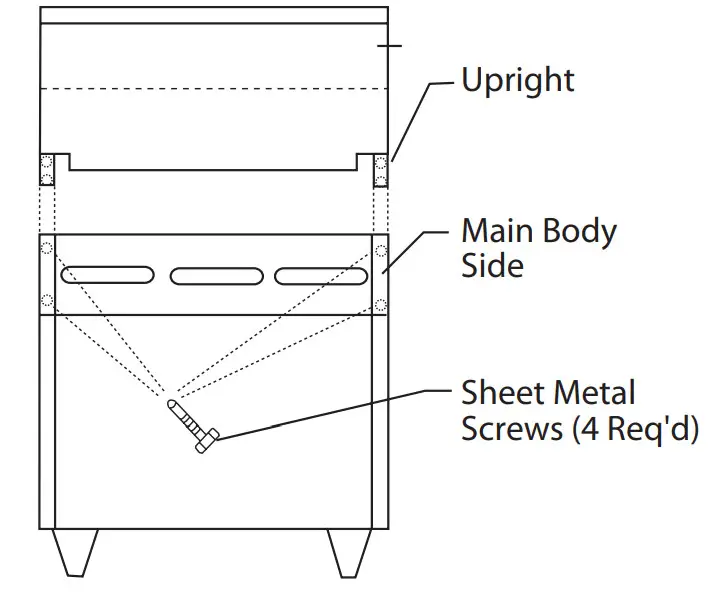 SunFire X60-6R24RS Liquid Propane 60 Inch Wide 6-Burner 24 Inch Wide Raised Griddle Broiler - Installing 2