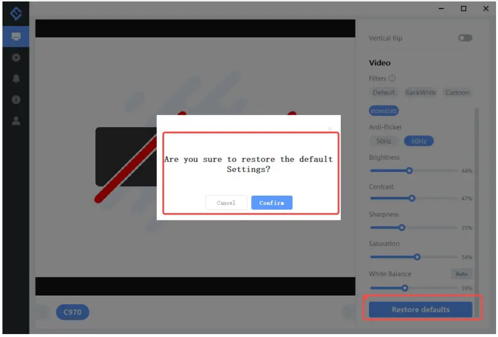 Restore Default Settings
