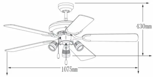 QAZQA 92645 42-Inch Mistral Ceiling Fan - fig 1