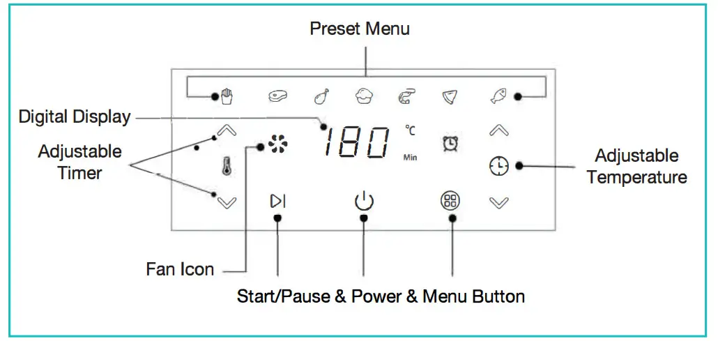 Alliance AHA-AFS55001D 5.7L Digital Air Fryer - Figure 2