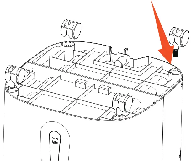 DUTCH ORIGINALS ELECTRONICS DO CH ACL070DRT Mobile Air Conditioner - Mounting the castors