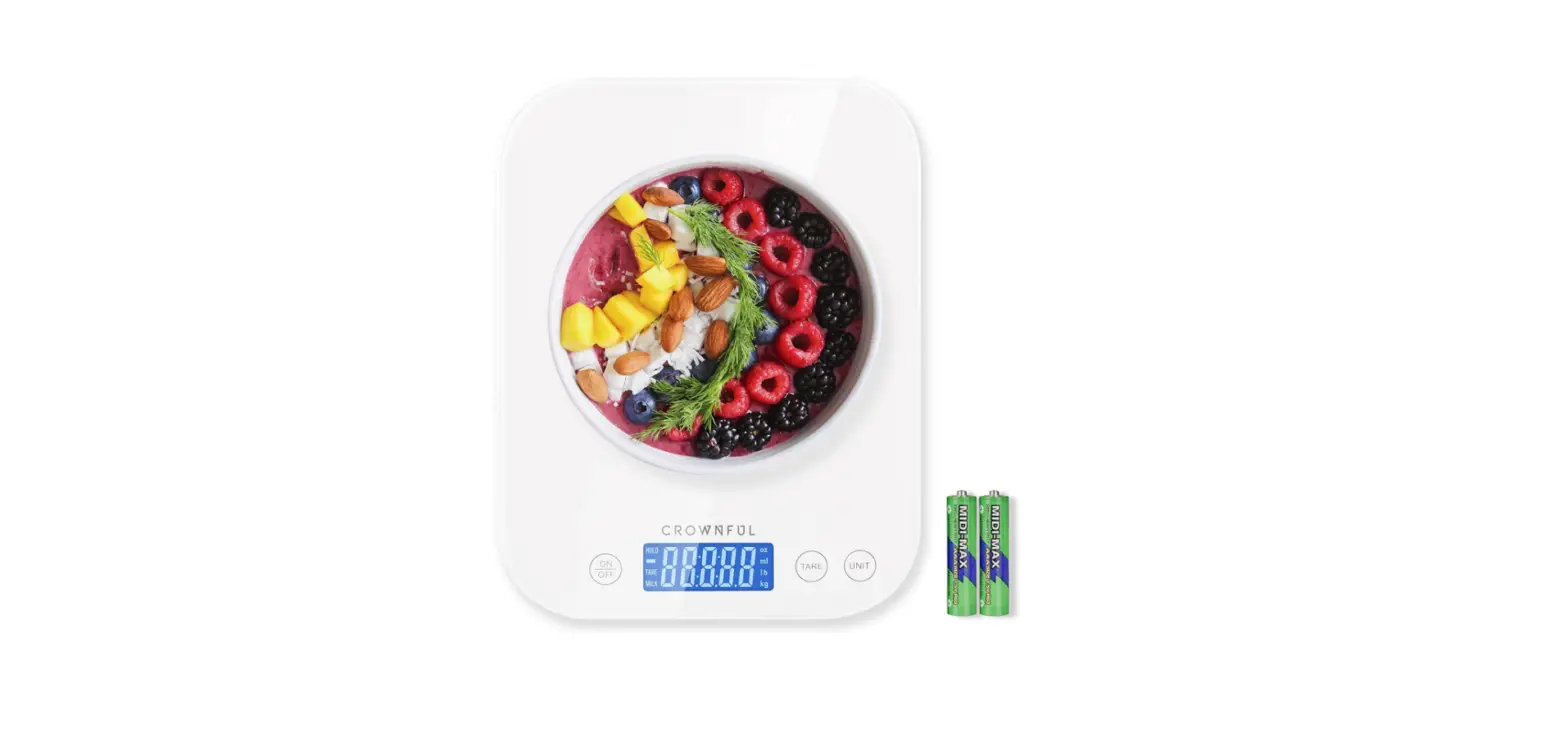 Crownful K100h Digital Kitchen Scale Weight Grams Instruction Guide