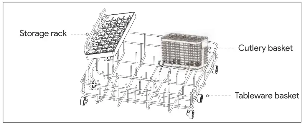 AIRMSEN AE TDQR03 Complete Portable Countertop Dishwasher - Figure 2