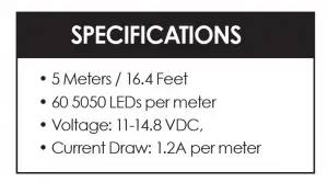 Marine Grade Universal RGB LED Strip – 5 Meters SPXRGB5