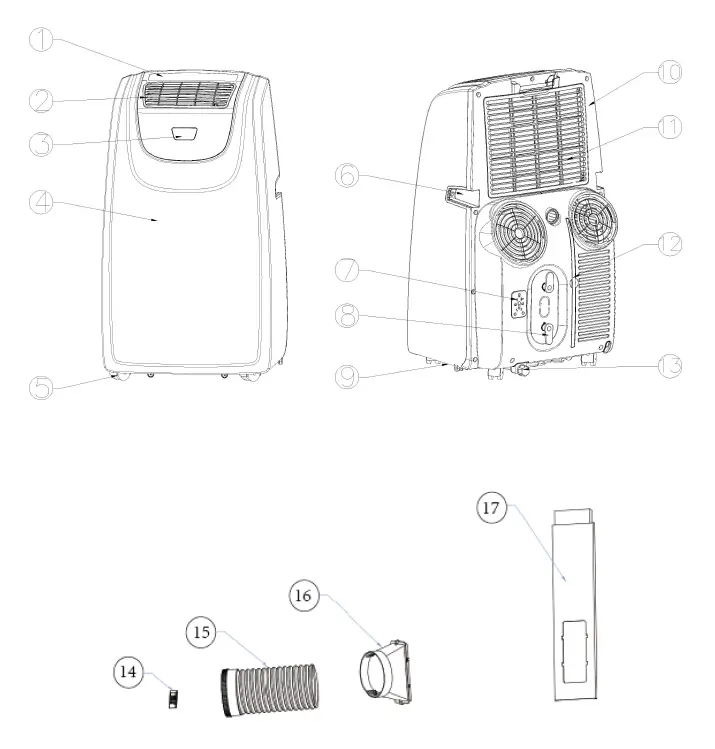AIREMAX APE514C Portable Air Conditioner with Remote Control FIG (1)