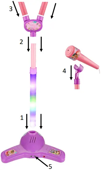 DISNEY PRINCESS P Bluetooth Dual Mic Karaoke Stand A03